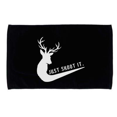 Just Shoot It Funny Deer Hunting Xmas HunterS Humor Microfiber Hand Towel