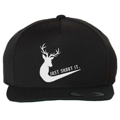 Just Shoot It Funny Deer Hunting Xmas HunterS Humor Wool Snapback Cap
