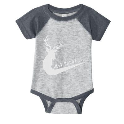 Just Shoot It Funny Deer Hunting Xmas HunterS Humor Infant Baby Jersey Bodysuit