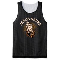 Jesus Saves Mesh Reversible Basketball Jersey Tank