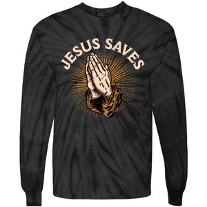 Jesus Saves Tie-Dye Long Sleeve Shirt