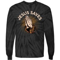 Jesus Saves Tie-Dye Long Sleeve Shirt