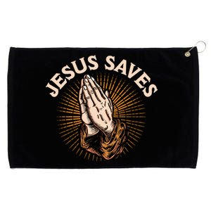 Jesus Saves Grommeted Golf Towel