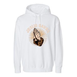 Jesus Saves Garment-Dyed Fleece Hoodie