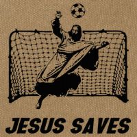 Jesus Saves Jesus Saved Soccer Goal Goalie Cotton Canvas Backpack