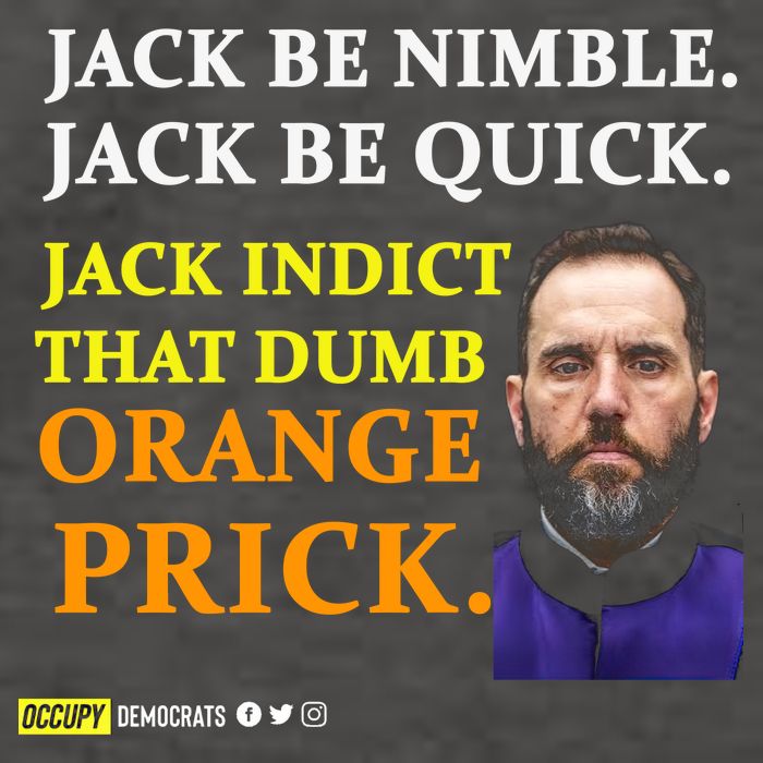 Jack Smith Jack Be Nimble Jack Be Quick Jack Indict That Dumb Orange Prick Vector Backpack