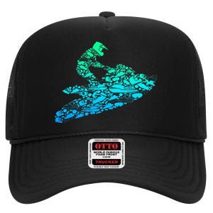 Jet Ski Jetski High Crown Mesh Back Trucker Hat