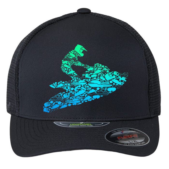 Jet Ski Jetski Flexfit Unipanel Trucker Cap