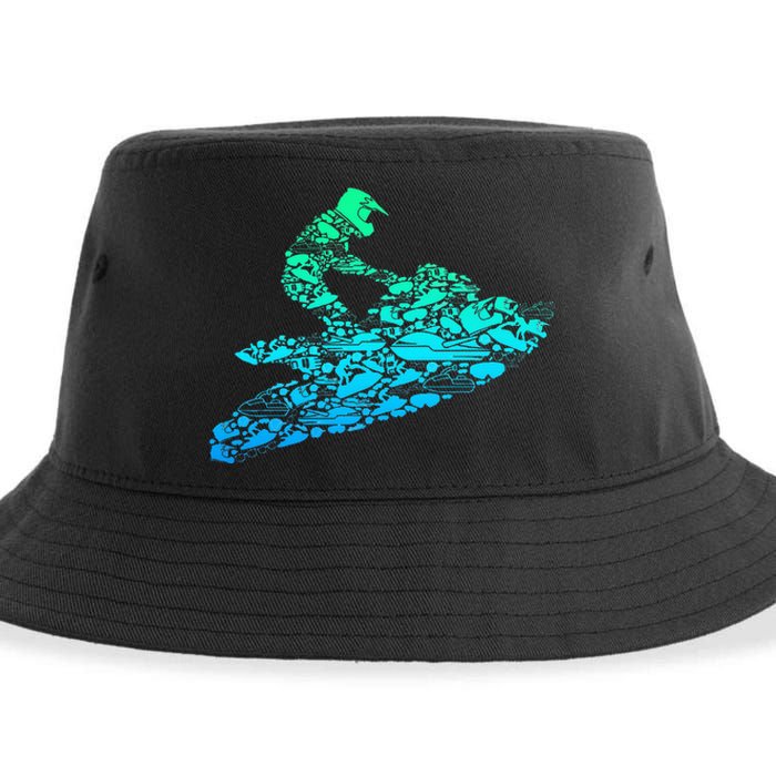 Jet Ski Jetski Sustainable Bucket Hat