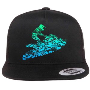 Jet Ski Jetski Flat Bill Trucker Hat