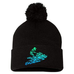 Jet Ski Jetski Pom Pom 12in Knit Beanie