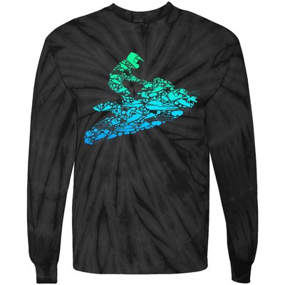 Jet Ski Jetski Tie-Dye Long Sleeve Shirt