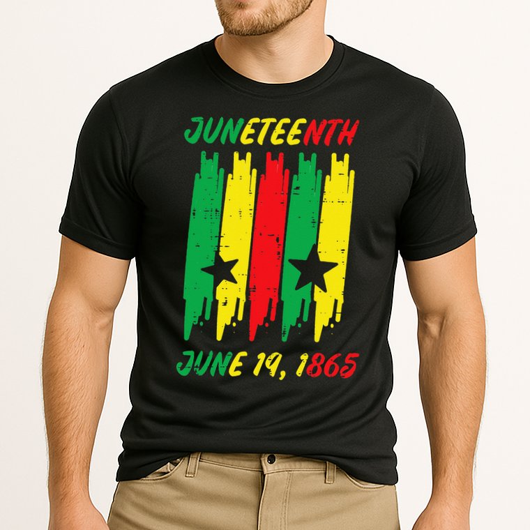 Juneteenth Stripes June 19 1865 Africa Colors Cooling Performance Crew T-Shirt