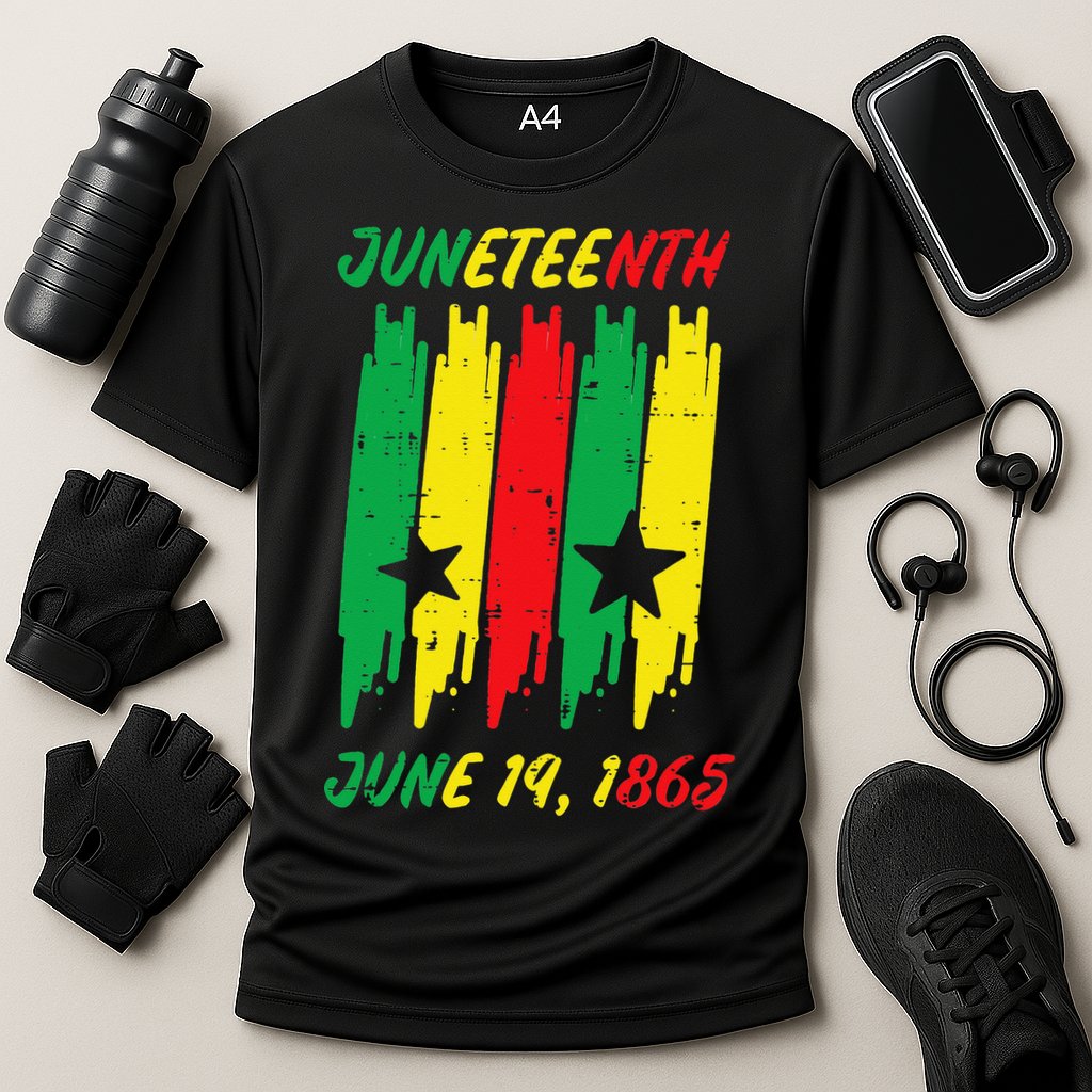 Juneteenth Stripes June 19 1865 Africa Colors Cooling Performance Crew T-Shirt