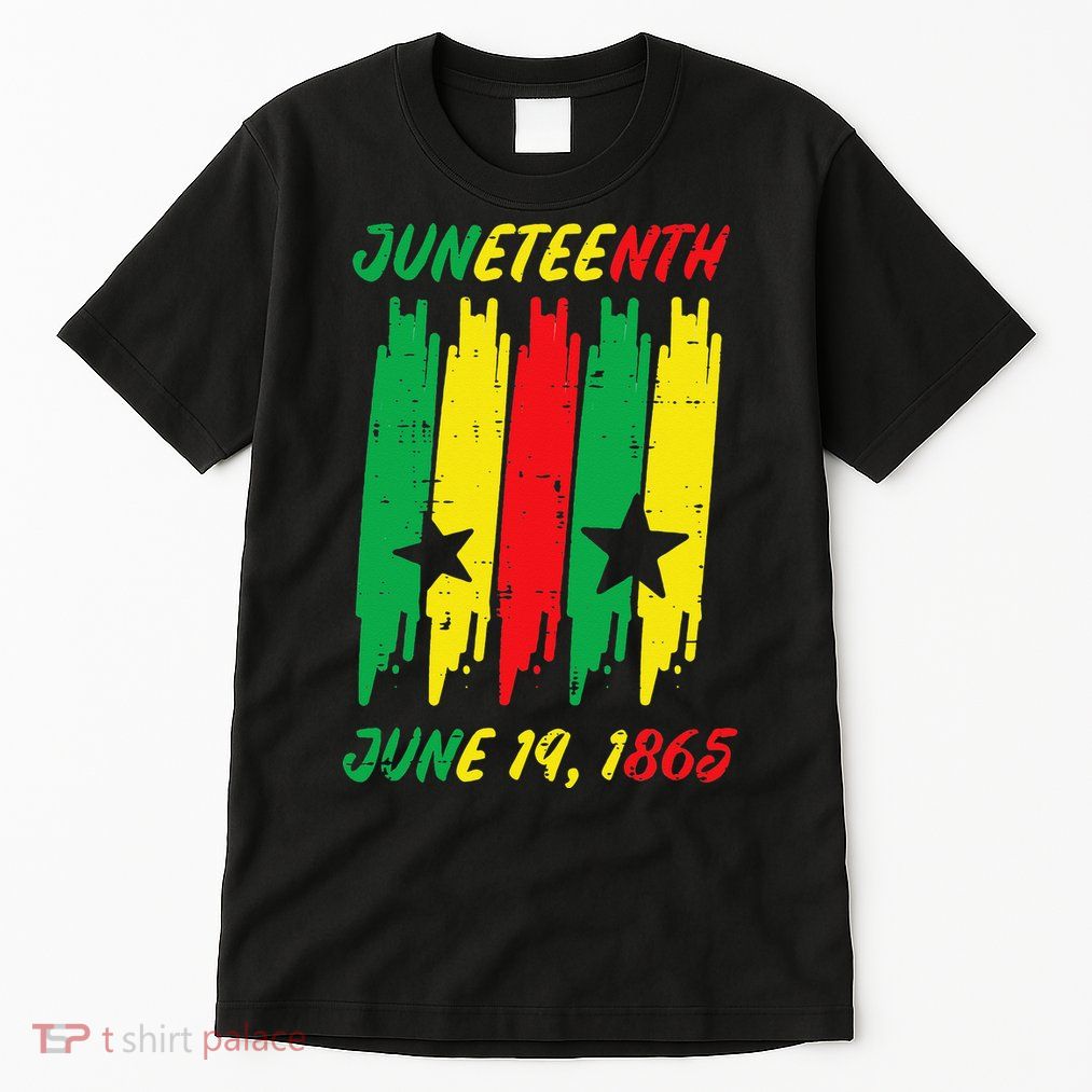 Juneteenth Stripes June 19 1865 Africa Colors Tall T-Shirt
