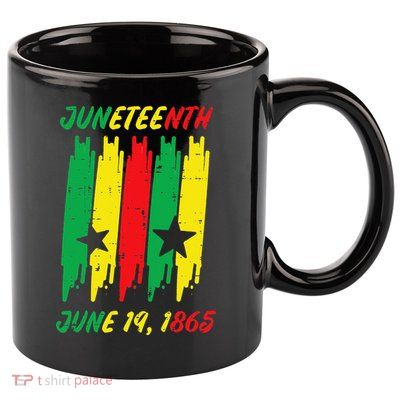 Juneteenth Stripes June 19 1865 Africa Colors 11oz C Handle Ceramic Mug