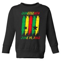 Juneteenth Stripes June 19 1865 Africa Colors Toddler Sweatshirt