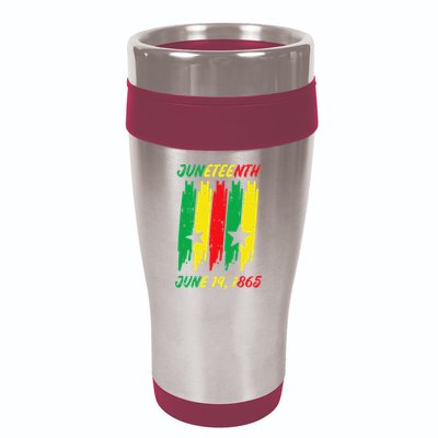 Juneteenth Stripes June 19 1865 Africa Colors 16oz Travel Tumbler