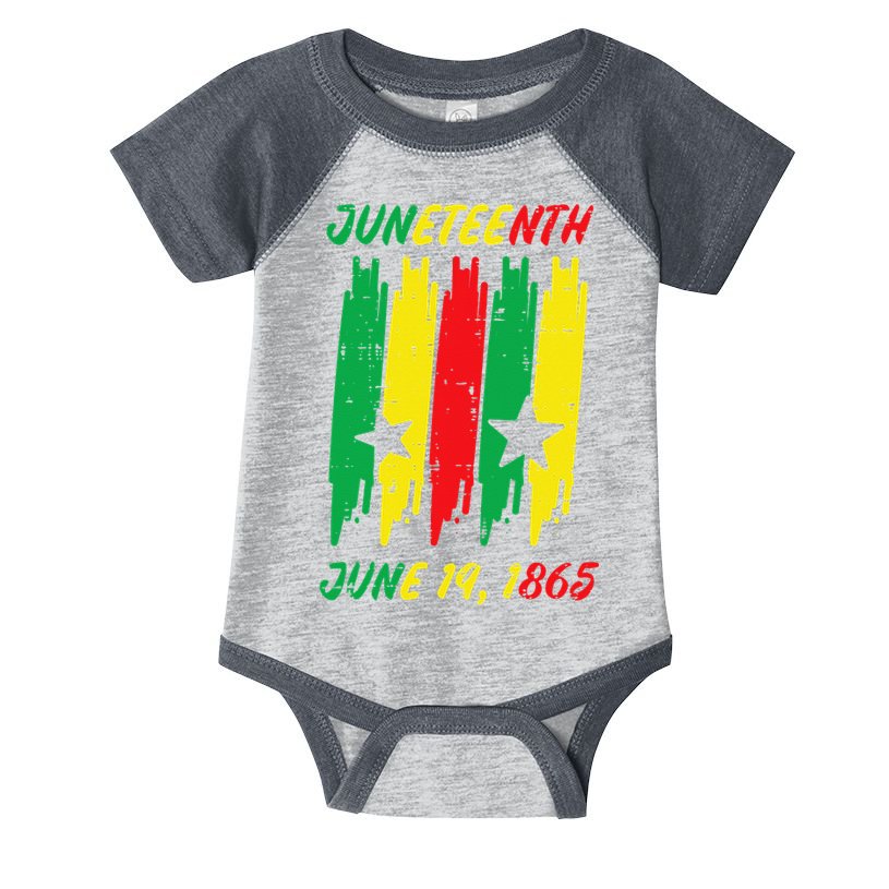 Juneteenth Stripes June 19 1865 Africa Colors Infant Baby Jersey Bodysuit