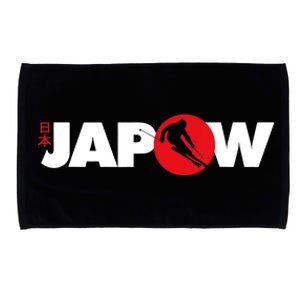 Japan Ski Japow Powder Skiing Japanese Flag Microfiber Hand Towel