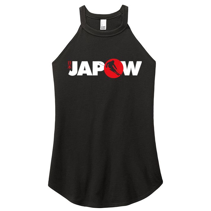 Japan Ski Japow Powder Skiing Japanese Flag Women's Perfect Tri Rocker Tank