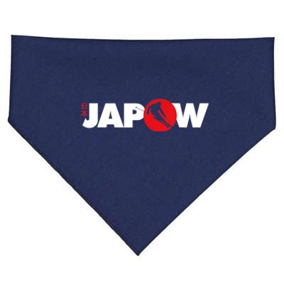 Japan Ski Japow Powder Skiing Japanese Flag USA-Made Doggie Bandana