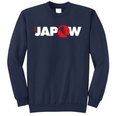 Japan Ski Japow Powder Skiing Japanese Flag Sweatshirt