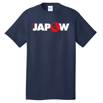 Japan Ski Japow Powder Skiing Japanese Flag Tall T-Shirt