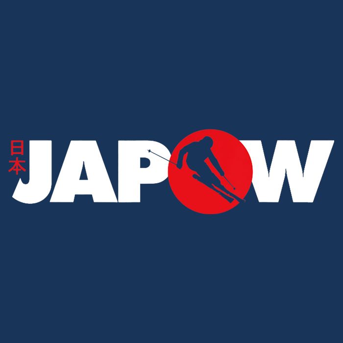 Japan Ski Japow Powder Skiing Japanese Flag Drawstring Bag