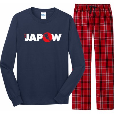 Japan Ski Japow Powder Skiing Japanese Flag Long Sleeve Pajama Set