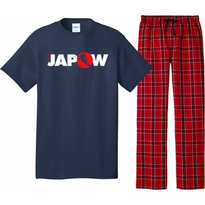 Japan Ski Japow Powder Skiing Japanese Flag Pajama Set