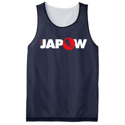 Japan Ski Japow Powder Skiing Japanese Flag Mesh Reversible Basketball Jersey Tank