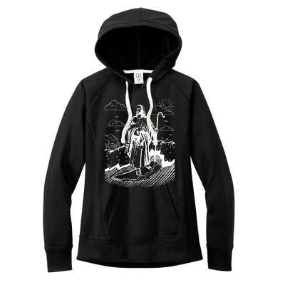 Jesus Surfing Women's Fleece Hoodie