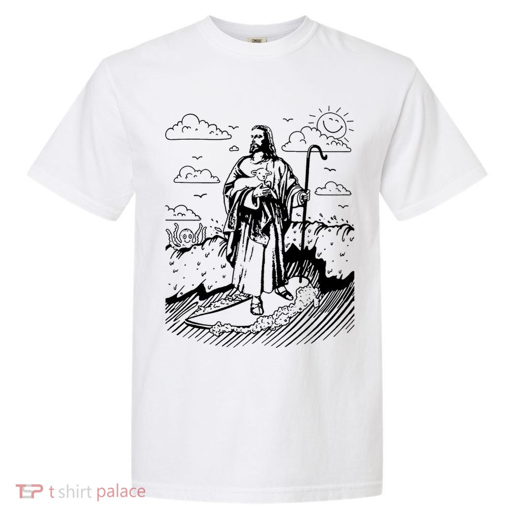 Jesus Surfing Garment-Dyed Heavyweight T-Shirt