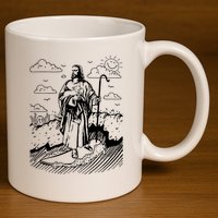 Jesus Surfing 11oz C Handle Ceramic Mug