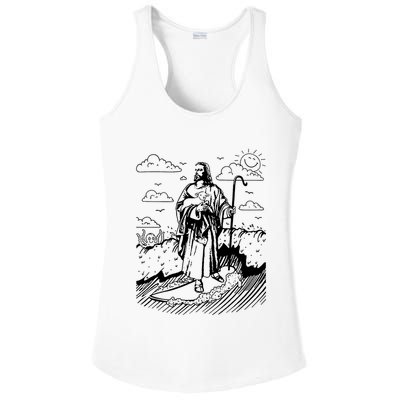 Jesus Surfing Ladies PosiCharge Competitor Racerback Tank