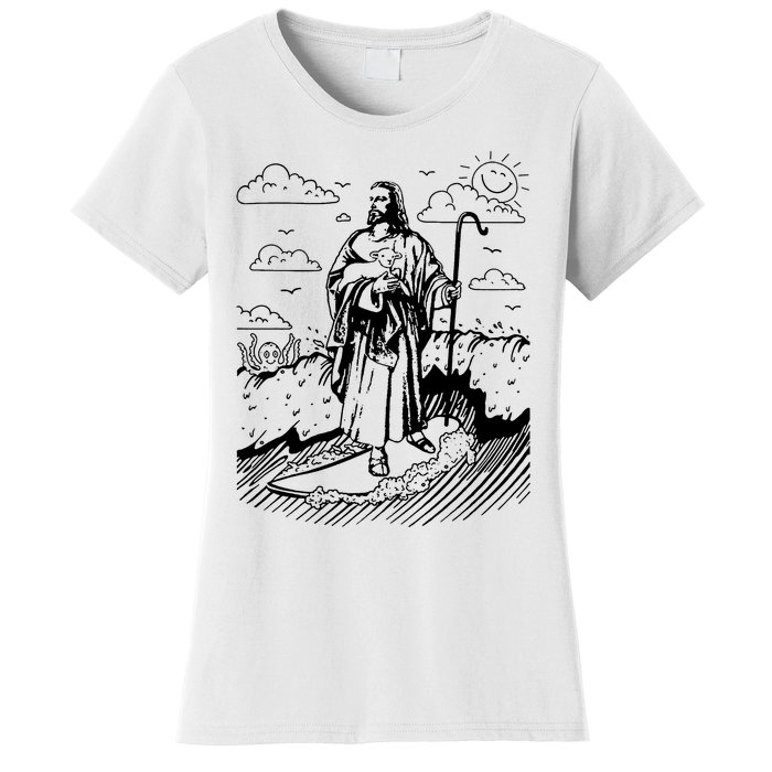 Jesus Surfing Women's T-Shirt