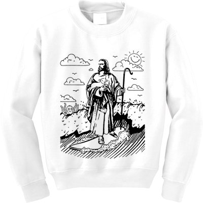Jesus Surfing Kids Sweatshirt