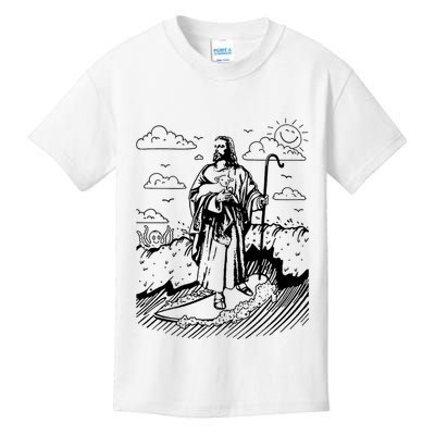 Jesus Surfing Kids T-Shirt