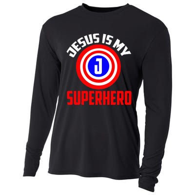 Jesus Superhero Jesus Your My Super Hero Cooling Performance Long Sleeve Crew