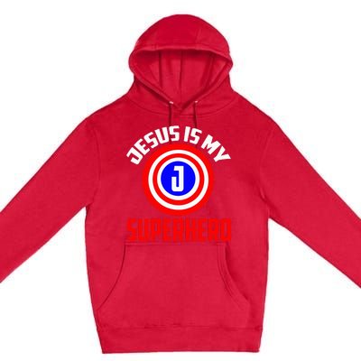 Jesus Superhero Jesus Your My Super Hero Premium Pullover Hoodie