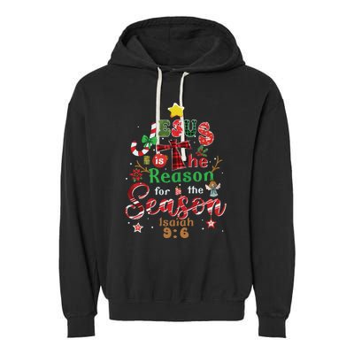 Jesus Sweatshirt Jesus Is The Reason Christmas Garment-Dyed Fleece Hoodie