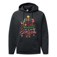 Jesus Sweatshirt Jesus Is The Reason Christmas Performance Fleece Hoodie