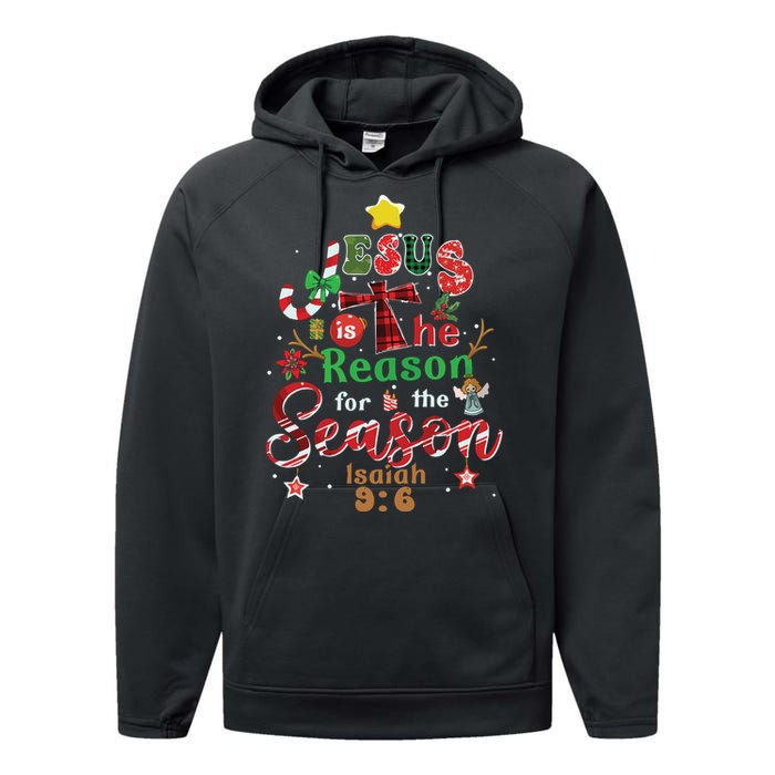 Jesus Sweatshirt Jesus Is The Reason Christmas Performance Fleece Hoodie