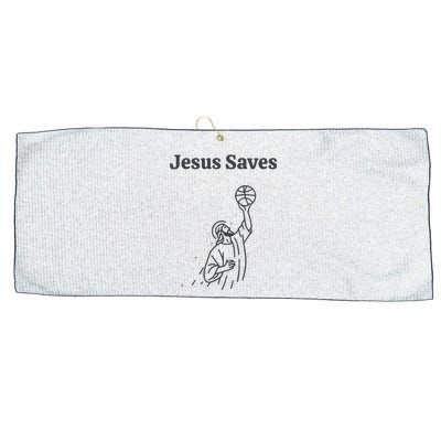 Jesus Saves Large Microfiber Waffle Golf Towel