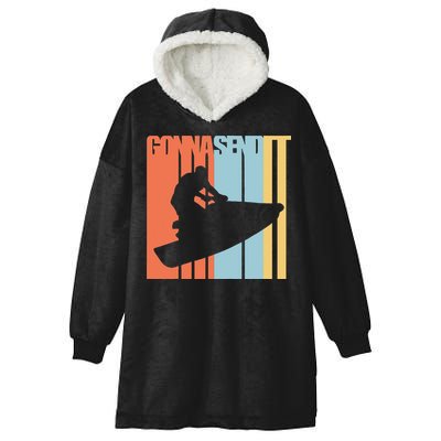 Jet Ski Jet Skier Tee Jet Skiing Hooded Wearable Blanket