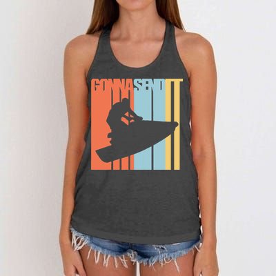 Jet Ski Jet Skier Tee Jet Skiing Women's Knotted Racerback Tank
