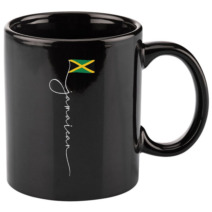 Jamaica Signature Jamaican Flag 11oz C Handle Ceramic Mug