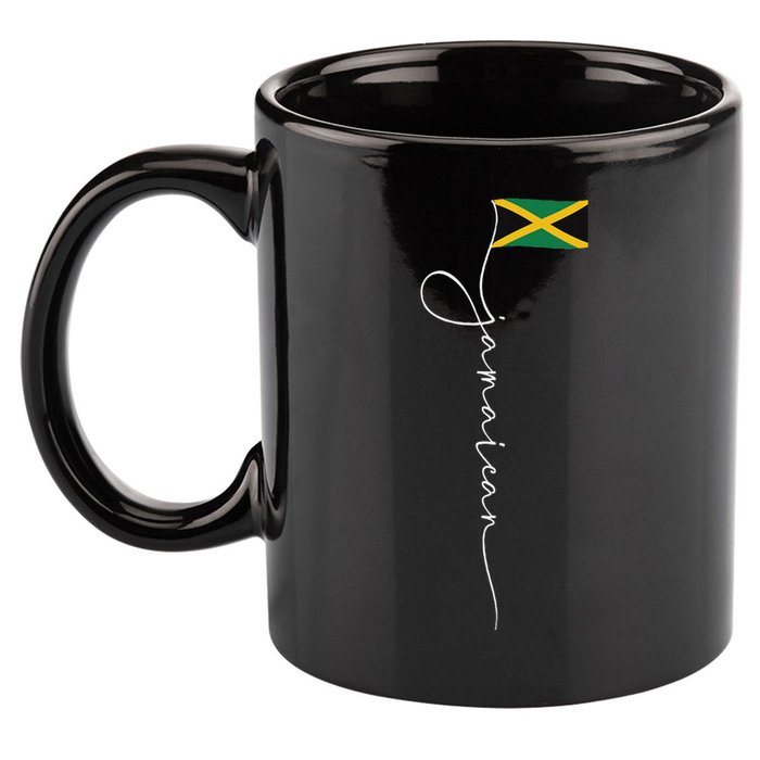 Jamaica Signature Jamaican Flag 11oz C Handle Ceramic Mug