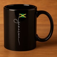 Jamaica Signature Jamaican Flag 11oz C Handle Ceramic Mug